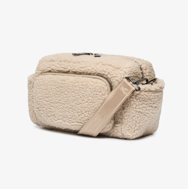 Teddy Mommy Diaper Bag with Open Closure Polyester Lining Two Handles Hanging Storage Newborn Stroller Bag Letter Decoration - Image 2