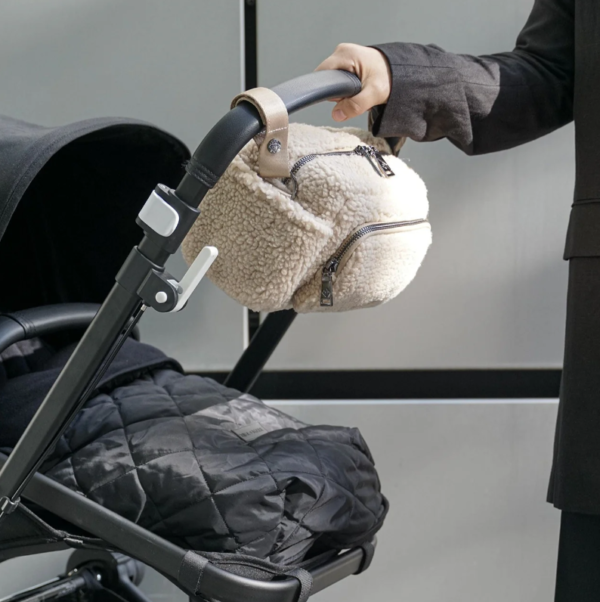 Teddy Mommy Diaper Bag with Open Closure Polyester Lining Two Handles Hanging Storage Newborn Stroller Bag Letter Decoration - Image 5