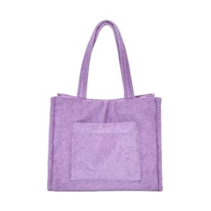 Large Capacity Women's Terry Cloth Tote Bag Sunflower Toweling Beach Bag with High Capacity