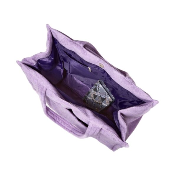 Large Capacity Women's Terry Cloth Tote Bag Sunflower Toweling Beach Bag with High Capacity - Image 2
