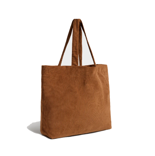 Large Capacity Women's Corduroy Single Shoulder Tote Bag Convenient Shopping Solution - 영상 3