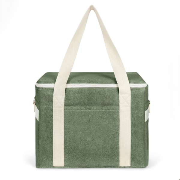Eco-friendly Portable Jumbo Cooler Bag Fashion Terry Lunch & Shopping Thermal Insulated OEM Fashionable Food Cooler Bag