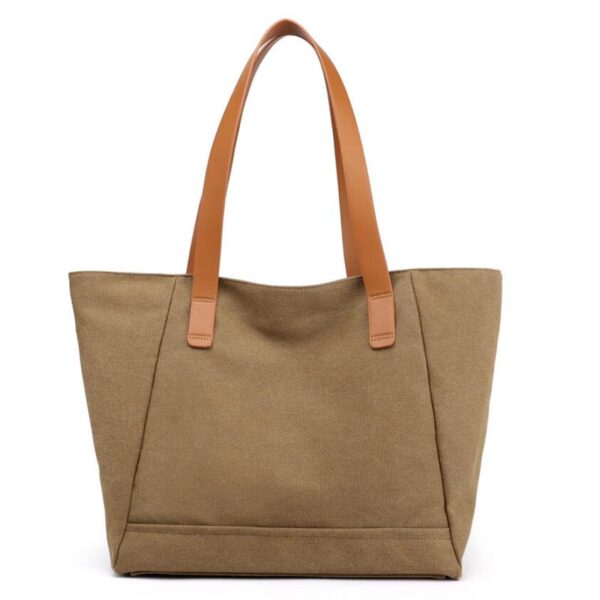 Women's Large Cotton Canvas Grocery Shopping Tote Bag