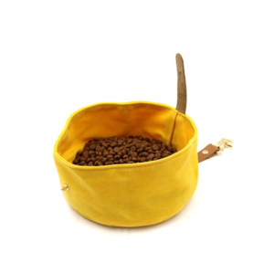 Waterproof Waxed Canvas Lightweight Collapsible Dog Bowl Customizable by Factory for Special Purpose Bags & Cases