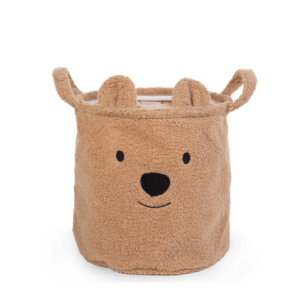 TEDDY Fabric for Children's Toys Sundries Organizer Fashionable Foldable Storage Laundry Basket with Two Handles Open Closure - Image 2