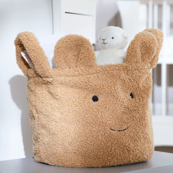 TEDDY Fabric for Children's Toys Sundries Organizer Fashionable Foldable Storage Laundry Basket with Two Handles Open Closure - Image 4