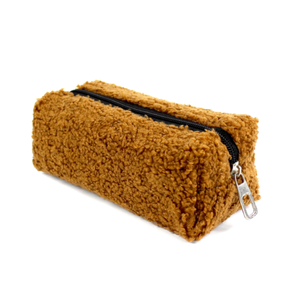 Teddy Travel Cosmetic Pen Bag Cute Soft Sherpa Material Large Capacity Zipper Case Custom Fashionable Portable - Bild 5