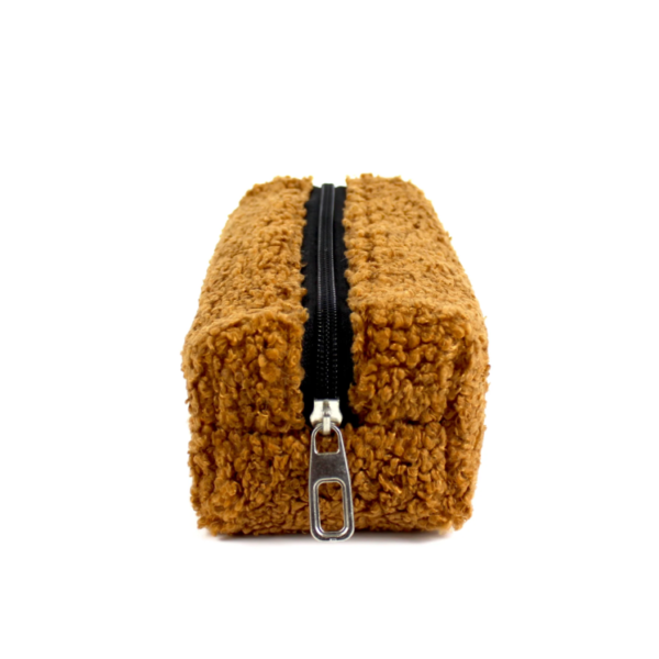Teddy Travel Cosmetic Pen Bag Cute Soft Sherpa Material Large Capacity Zipper Case Custom Fashionable Portable - Bild 6