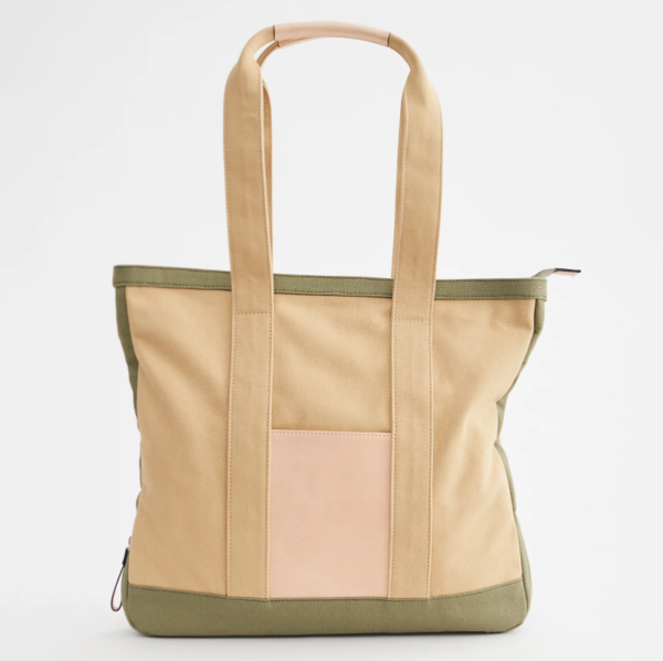 Women's Portable Canvas Beach Shopping Handbag Reusable Fashionable Open Closure Bag with Cotton Lining Embroidery Decoration - 画像 4
