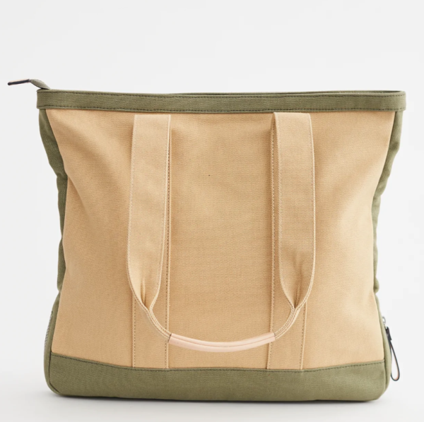 Women's Portable Canvas Beach Shopping Handbag Reusable Fashionable Open Closure Bag with Cotton Lining Embroidery Decoration - 画像 6