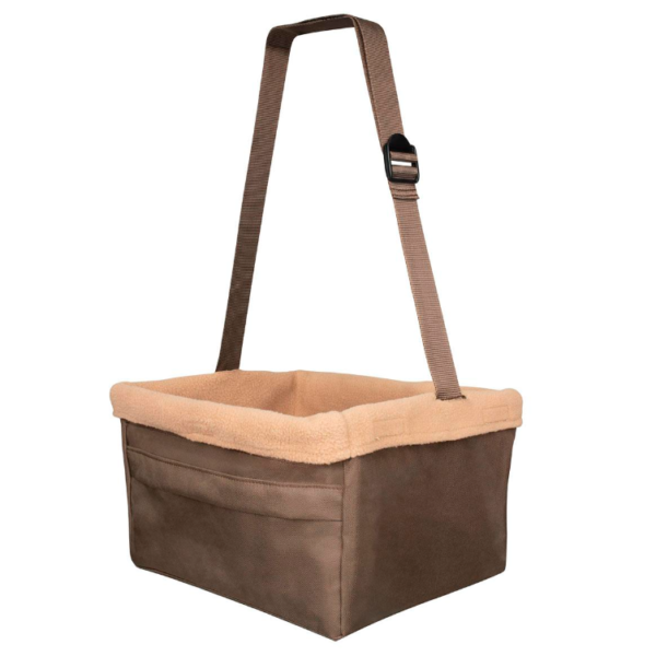 Teddy Fabric Portable Dog Car Seat Travel Carrier Women's Tote Bags Booster Seats for Cars - 画像 2