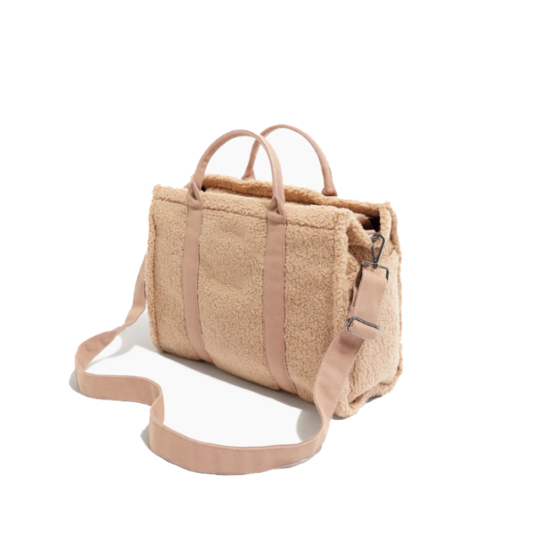Women's Cute Fashion Teddy Tote Fur Shoulder Bags with Thread Pattern Stylish  Accessory - Bild 3