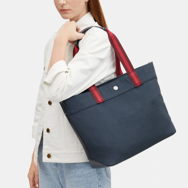 New Arrival Large Cotton Canvas Woman's Beach Tote Bags Fashionable Reusable Beach Bag With Custom Logo and Polyester Lining - Image 6