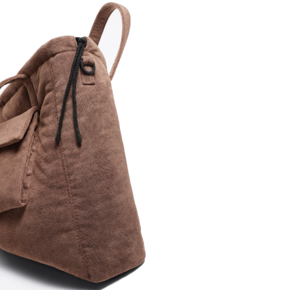 Large Capacity New Terry Cloth Tote Beach Bag for Women Recycled Cotton Lining Zipper Closure Summer Handbag for Shopping - Image 3