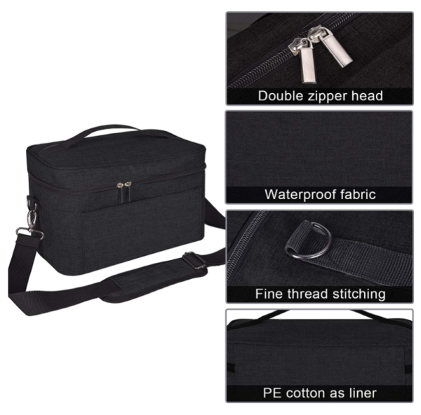 Unisex Portable Polyester Toaster Carrying Tote Bag Zipper Closure Custom Logo Travel-Friendly Serviceable Storage Solution - Image 4