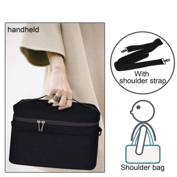 Unisex Portable Polyester Toaster Carrying Tote Bag Zipper Closure Custom Logo Travel-Friendly Serviceable Storage Solution - Image 6