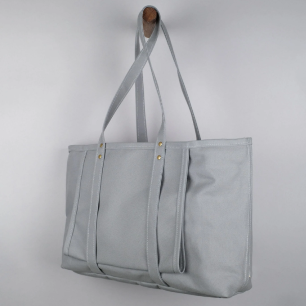 Women's Multifunctional Cotton Canvas Handbag Simple Beach Tote Bags Custom Logo Portable Lightweight Open Closure Letter - 画像 6