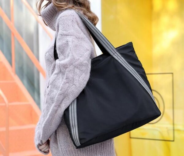 Nylon Canvas Tote Shoulder Handbag Comfortable Cotton Handle for Shopping Outdoor Travel & Weekends - Изображение 6