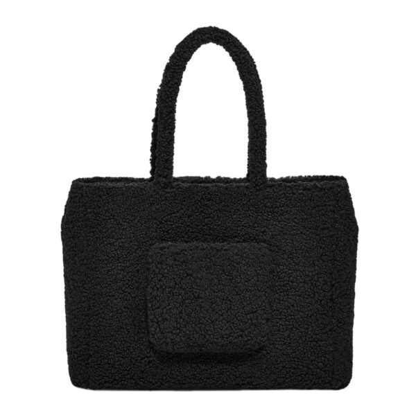 Custom Large TEDDY Shoulder Tote Bag Fashionable Sherpa Polyester With Zipper Pocket Soft Handbag for Groceries Custom Logo - Image 6