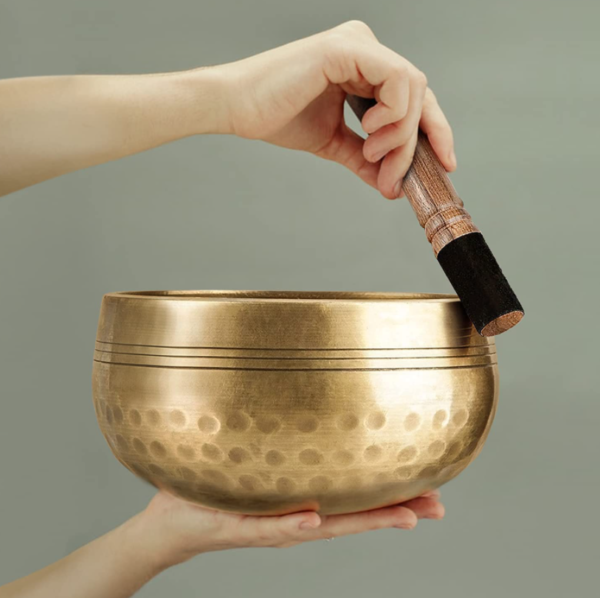 Vintage Style Crystal Healing Singing Bowls Set Portable Carry Bag for Travel Unisex Bucket Pattern - 画像 6