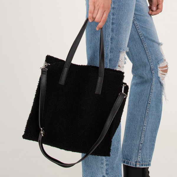 Fashion Large Cute Teddy Tote Bag Winter Faux Fur Handbag with Custom Logo for Women Soft Plush Shoulder & Large Capacity - 영상 6