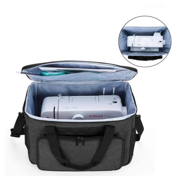 Customizable Large Capacity Family Sewing Machine Tote Storage Bag Unisex Portable with Open Cover Closure Multi-Pockets Travel - 画像 4