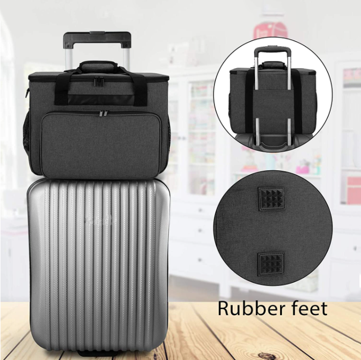 Customizable Large Capacity Family Sewing Machine Tote Storage Bag Unisex Portable with Open Cover Closure Multi-Pockets Travel - Изображение 5