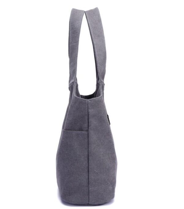 Custom Logo Cotton Bag Waxed Canvas Large Tote Zipper Closure Foldable & Lightweight Reusable Promotional Customized Logo - Image 3