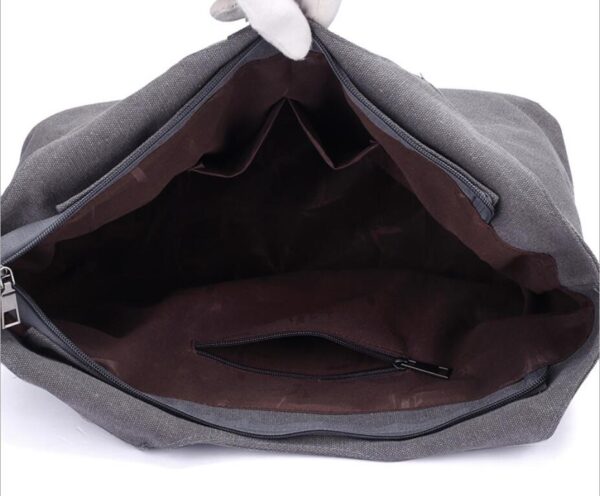 Custom Logo Cotton Bag Waxed Canvas Large Tote Zipper Closure Foldable & Lightweight Reusable Promotional Customized Logo - Image 5