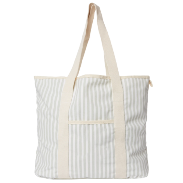 Custom Logo Fashion Seersucker Tote Beach Bag Personalized Embroidered Polyester Lining Portable Open Closure Letter Summer - Image 6
