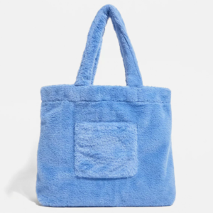 Women's Large Fluffy Tote Handbag Cute Faux Fur Bag with Zipper Closure Soft Plush Material Custom Logo Large Capacity