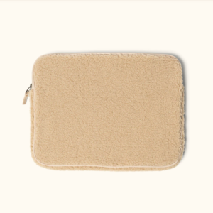 Teddy Quilted Puffer Laptop Case Sleeve Bag Business Style Slim and Soft Made of Leather Felt and Polyester