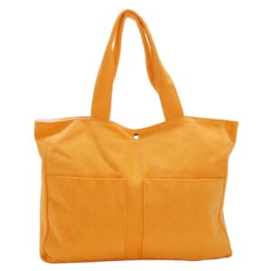 High Quality Summer Terry Cloth Beach Tote Bag Large Capacity Portable with Customized Logo Soft Toweling Design