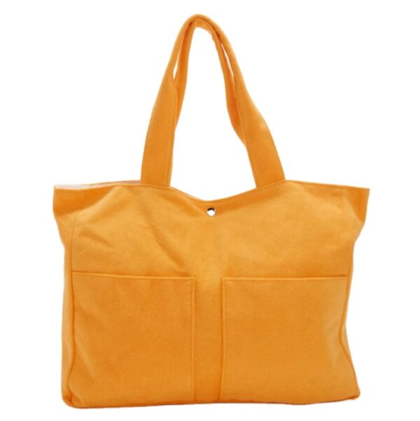 High Quality Summer Terry Cloth Beach Tote Bag Large Capacity Portable with Customized Logo Soft Toweling Design