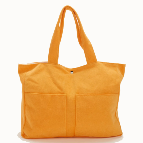 High Quality Summer Terry Cloth Beach Tote Bag Large Capacity Portable with Customized Logo Soft Toweling Design - 画像 4