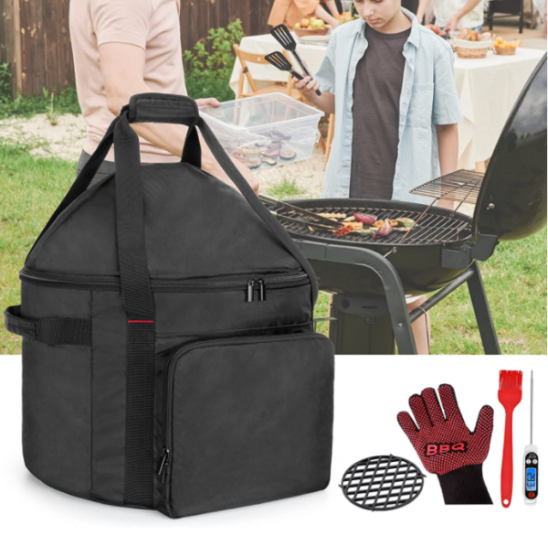 Outdoor Picnic Portable Grill Tote Bag Zipper Closure Waterproof Ins Style Cotton Nylon Polyester Silk Featuring Custom Logo - Image 6
