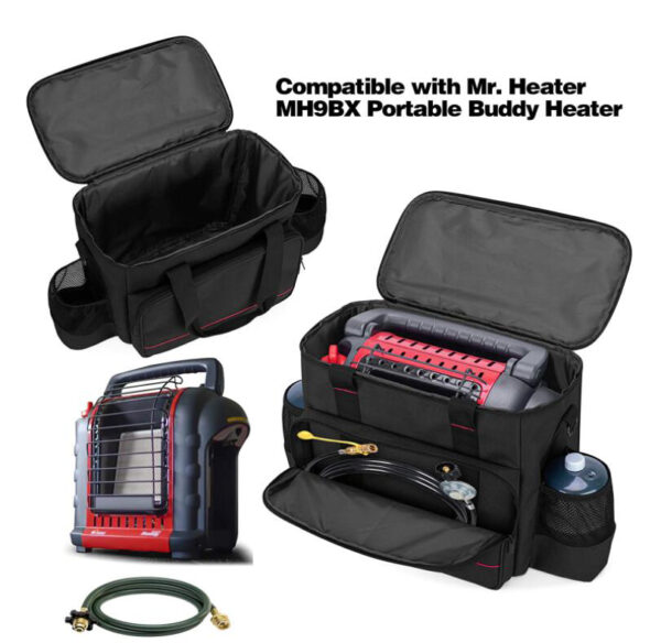 Customizable Large Outdoor Portable Propane Heater Bag Unisex Nylon and Cloth Lining Zipper Closure for Buddy Propane Heater - 画像 2