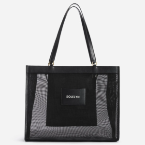 Extra Large Travel Beach Tote with Zipper Pocket Waterproof Mesh Pool Bag PU Cotton Handle for Cruise Swim Vacation Essentials