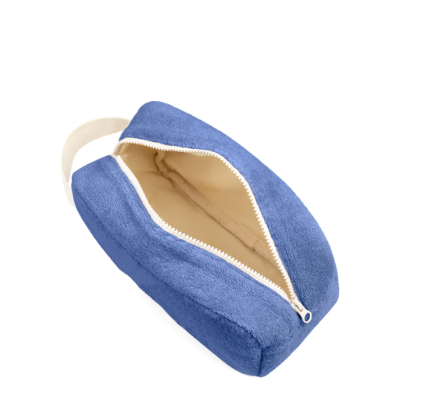 Women Terry Cloth Large Makeup Bags With Carry Handle and Inside Pocket - 画像 2