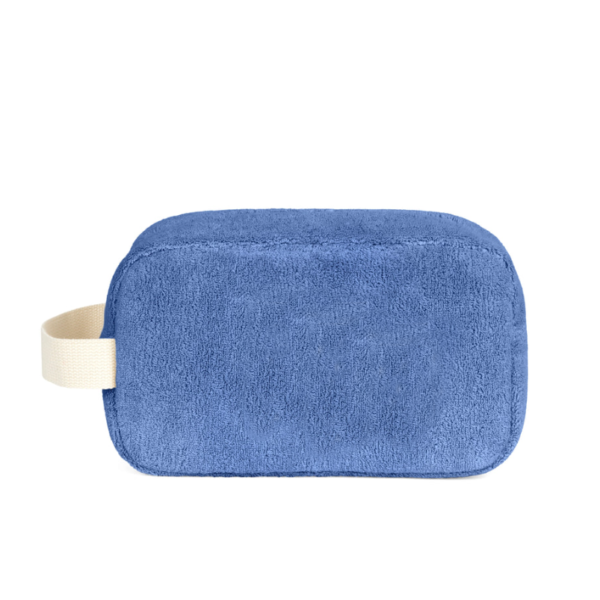 Women Terry Cloth Large Makeup Bags With Carry Handle and Inside Pocket - 画像 3