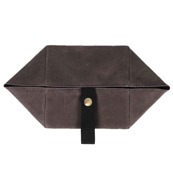 Pet Dog Folding Dog Bowl Bag Waxed Canvas Outdoors Dog Bowl - 画像 2
