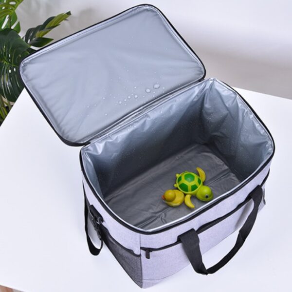 Large Heavy Duty Insulated Reusable Tote Grocery Shopping Bag Cooler Bag With Custom Logo - 画像 3