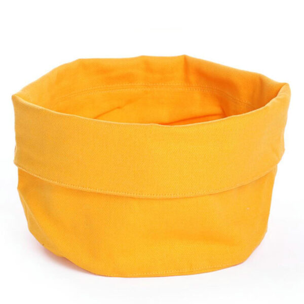 Canvas Yarn Storage Bread Basket Linen Fabric Table Bowl Plant Pot Linen Bag Organic Food Storage Flax Box - 画像 2