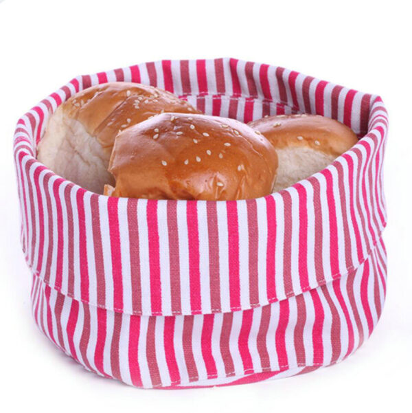 Canvas Yarn Storage Bread Basket Linen Fabric Table Bowl Plant Pot Linen Bag Organic Food Storage Flax Box - 画像 6