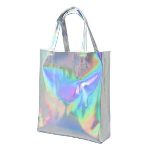 Custom logo Holographic PVC Tote Bag Transparent Laser Snack Bag
