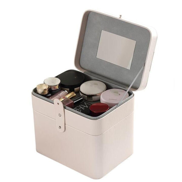 Travel Large Capacity Leather Cosmetic Box - 画像 5