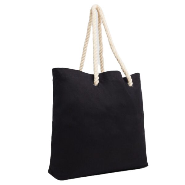Woman Natural Cotton Big Capacity Cotton Canvas Shopping Tote Bag - Image 3