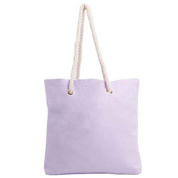 Woman Natural Cotton Big Capacity Cotton Canvas Shopping Tote Bag - Image 6