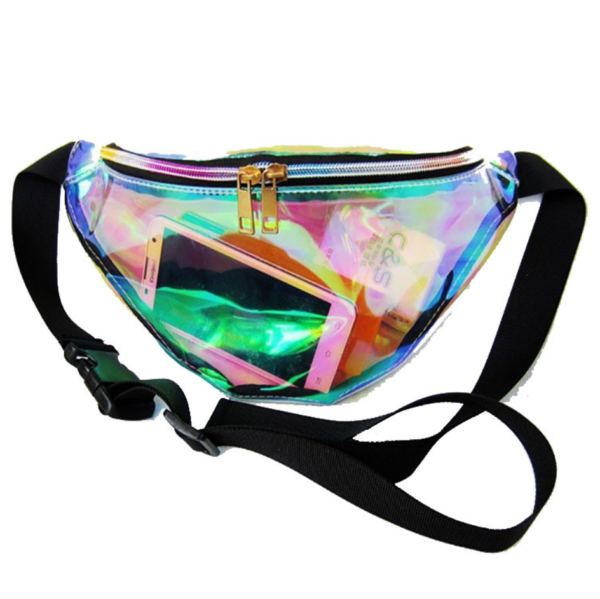 Hologram PU Waterproof Shiny Waist Bag Woman Fashion Holographic Fanny Pack - Bild 4