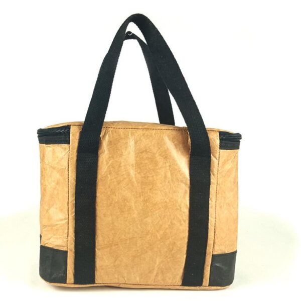 Picnic Cooler Bag Brown Paper Camping Lunch Bag Outdoor Activities Practical Food Storage Bag - 画像 2